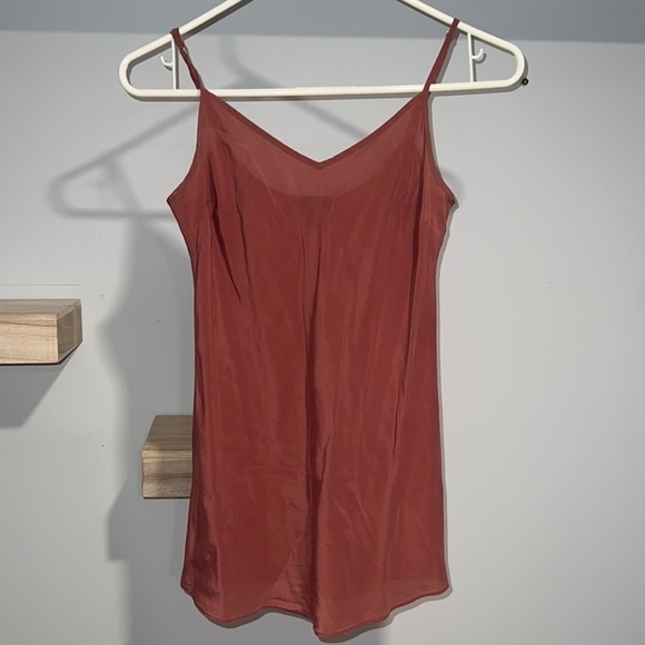 J.Crew rusty‎ orange satin tank top silky - Picture 1 of 3